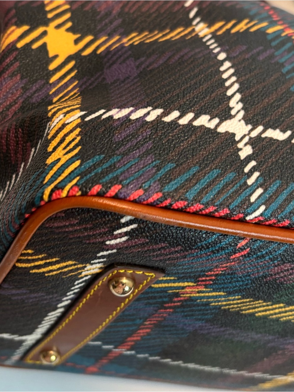 Dooney & Bourke ($270) Multicolor Plaid Tartan Domed Satchel - Picture 7 of 16